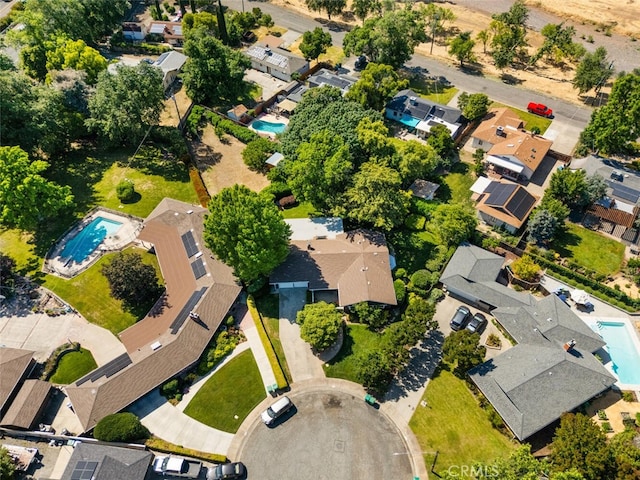 1671 Plumas Way, Chico, CA 95926 - aerial view of residential area featuring a pool