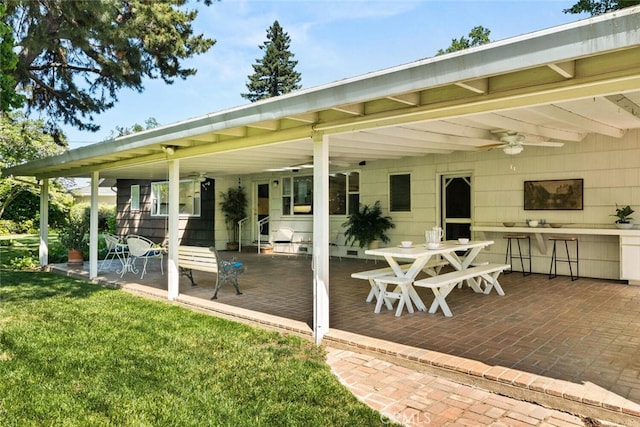 1671 Plumas Way, Chico, CA 95926 - view of patio / terrace featuring a ceiling fan