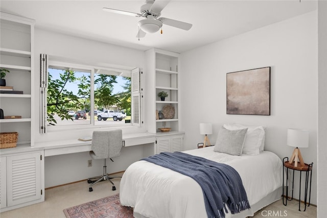 1671 Plumas Way, Chico, CA 95926 - bedroom with light colored carpet and ceiling fan