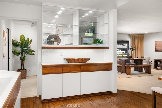 1671 Plumas Way, Chico, CA 95926 - bar area featuring wood finished floors and recessed lighting