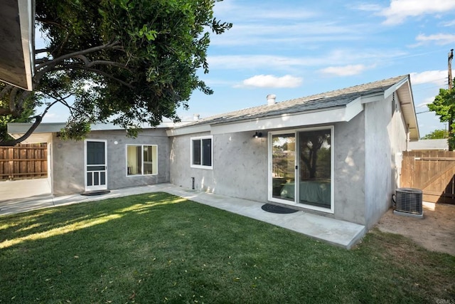 4158 Seri St, San Diego, CA 92117 - back of house featuring a patio area, stucco siding, and central air condition unit