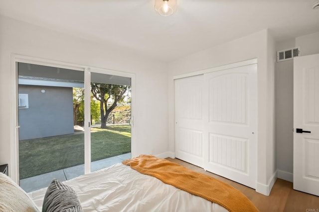 4158 Seri St, San Diego, CA 92117 - bedroom featuring a closet, baseboards, and access to outside