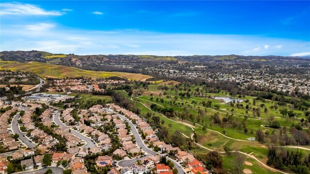 16139 Crooked Creek Ct, Chino Hills, CA 91709 - aerial view of property and surrounding area with a water and mountain view, a golf course, and nearby suburban area