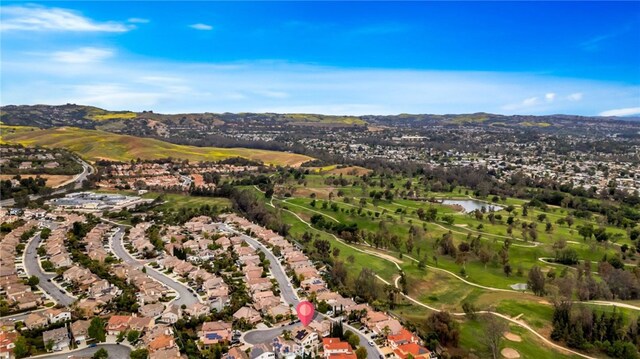 16139 Crooked Creek Ct, Chino Hills, CA 91709 - aerial view of property's location featuring a golf course, a water and mountain view, and nearby suburban area