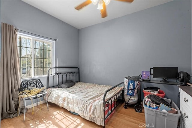 4415 Mettler St Unit 4413, Los Angeles, CA 90011 - bedroom featuring light wood-type flooring and ceiling fan
