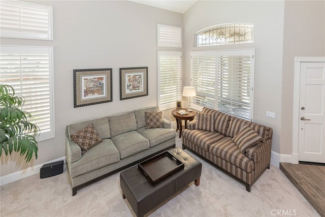 26121 Calle Cresta, Mission Viejo, CA 92692 - living area featuring carpet, healthy amount of natural light, and baseboards