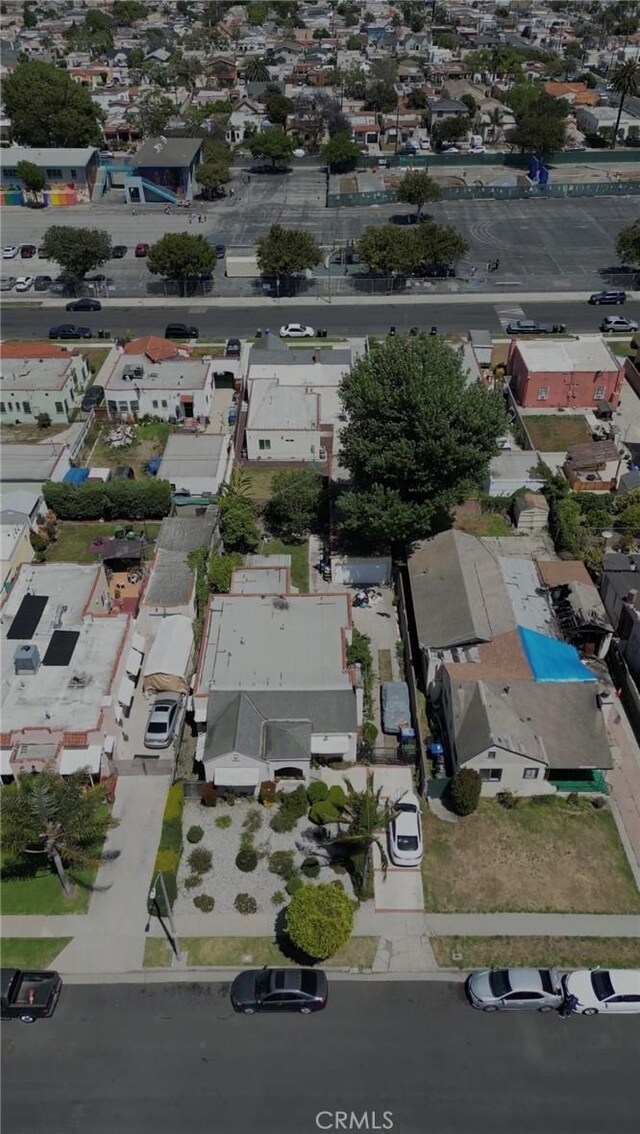 8758 S Hobart Blvd, Los Angeles, CA 90047 - aerial view of property's location featuring nearby suburban area