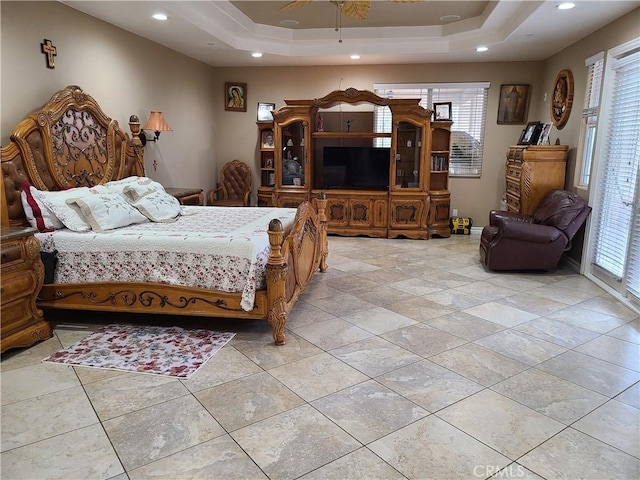 6116 Chadbourne Ave, Riverside, CA 92505 - bedroom featuring a raised ceiling and recessed lighting