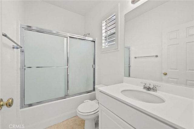 28538 Redwood Canyon Pl, Saugus, CA 91390 - bathroom featuring vanity, toilet, and shower / bath combination with glass door