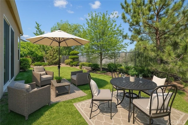 28538 Redwood Canyon Pl, Saugus, CA 91390 - view of patio with an outdoor living space