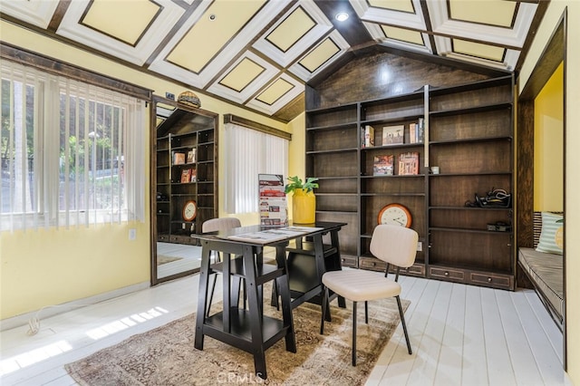 3300 Beaudry, Glendale, CA 91208 - office space featuring lofted ceiling, built in features, and wood finished floors