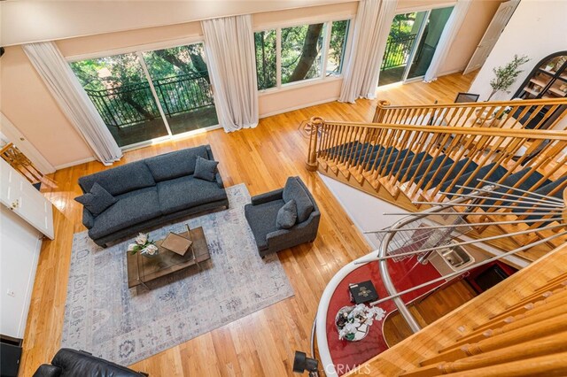 3300 Beaudry, Glendale, CA 91208 - living area with wood finished floors and plenty of natural light