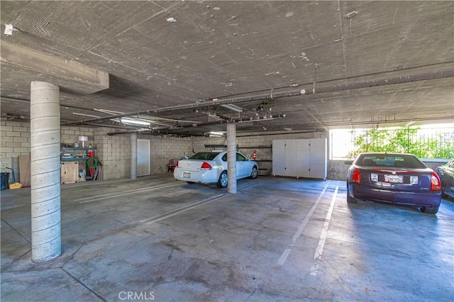 308 S Cabrillo Ave Unit 3, San Pedro, CA 90731 - parking garage featuring concrete block wall