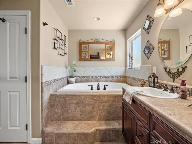 15242 Poppy Meadow St, Canyon Country, CA 91387 - bathroom with vanity and a garden tub