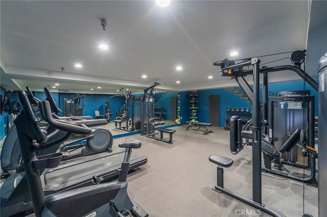 585 N Rossmore Ave Unit 209, Los Angeles, CA 90004 - workout area with recessed lighting