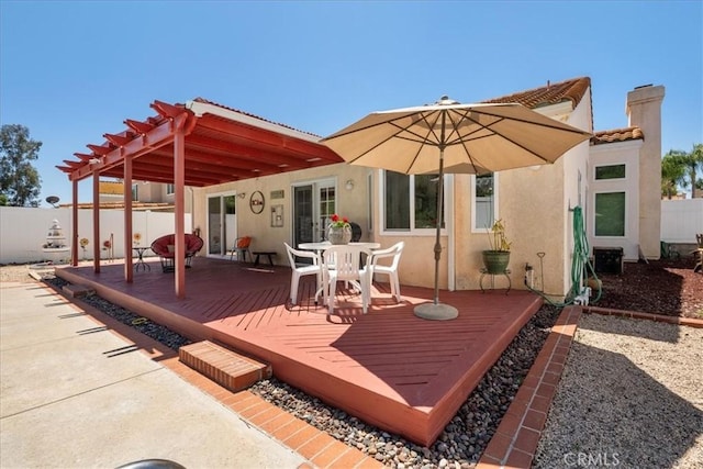 36364 Provence Dr, Murrieta, CA 92562 - deck featuring outdoor dining area and a pergola