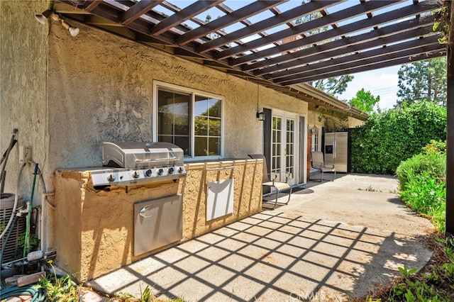 1725 Aspen Village Way, West Covina, CA 91791 - view of patio / terrace featuring french doors and a pergola