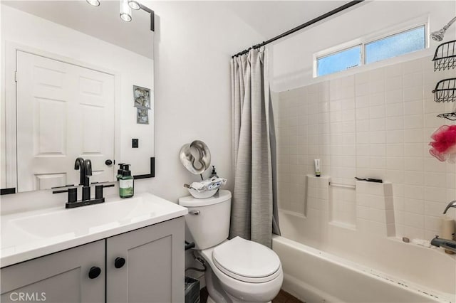 13250 Mercer St, Pacoima, CA 91331 - full bath with vanity, toilet, and shower / tub combo with curtain