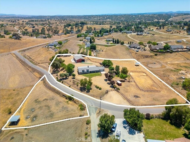 5498 Forked Horn Pl, Paso Robles, CA 93446 - aerial view of sparsely populated area with property boundaries highlighted