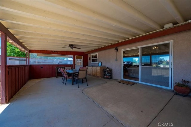 5498 Forked Horn Pl, Paso Robles, CA 93446 - view of patio / terrace featuring a ceiling fan and outdoor dining area