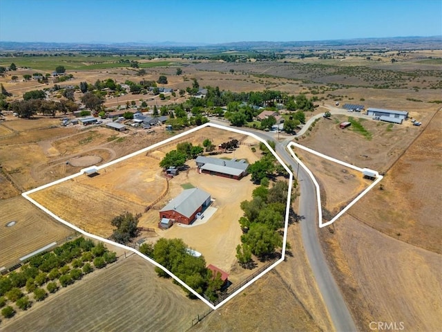 5498 Forked Horn Pl, Paso Robles, CA 93446 - aerial view of sparsely populated area with property parcel outlined