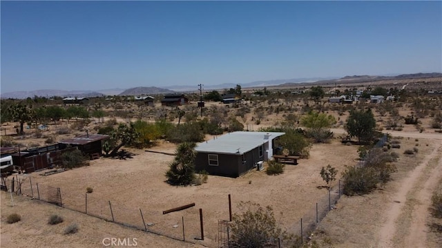1240 Geronimo Trl, Yucca Valley, CA 92284 - aerial view of sparsely populated area with a mountainous background and a desert landscape