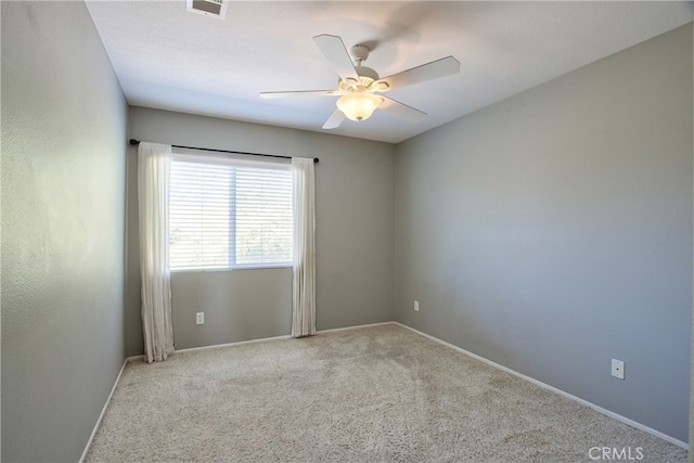 39883 S Creek Cir, Murrieta, CA 92563 - spare room featuring a ceiling fan, carpet flooring, and baseboards