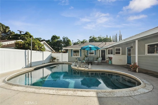 5226 Old Mill Rd, Riverside, CA 92504 - view of pool with a patio area and a fenced backyard