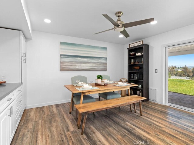 1914 Radford St, Oceanside, CA 92056 - dining room with wood finished floors, ceiling fan, and recessed lighting