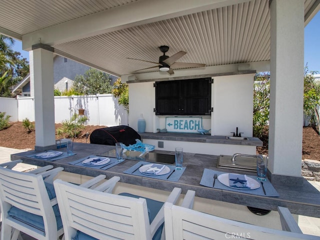 1914 Radford St, Oceanside, CA 92056 - view of patio / terrace with a ceiling fan