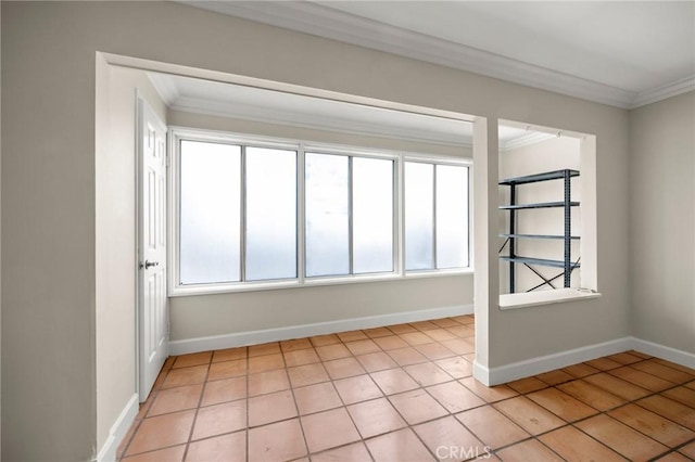 1187 E 3rd St Unit 104, Long Beach, CA 90802 - unfurnished room featuring ornamental molding, light tile patterned floors, and baseboards