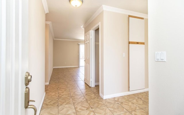 5402 Old Ranch Rd, Oceanside, CA 92057 - corridor with ornamental molding and baseboards