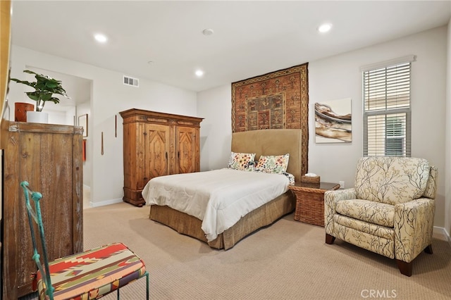 223 Carlow, Irvine, CA 92618 - bedroom featuring light colored carpet, recessed lighting, and baseboards