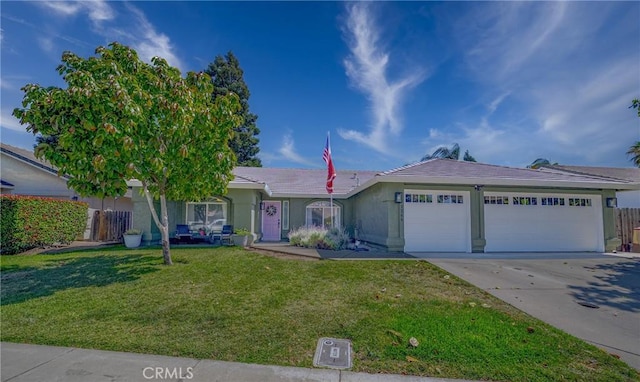 1266 Panorama Point Ct, Merced, CA 95340 - single story home featuring a garage, concrete driveway, stucco siding, and a tile roof