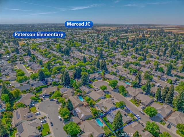1266 Panorama Point Ct, Merced, CA 95340 - aerial view of residential area