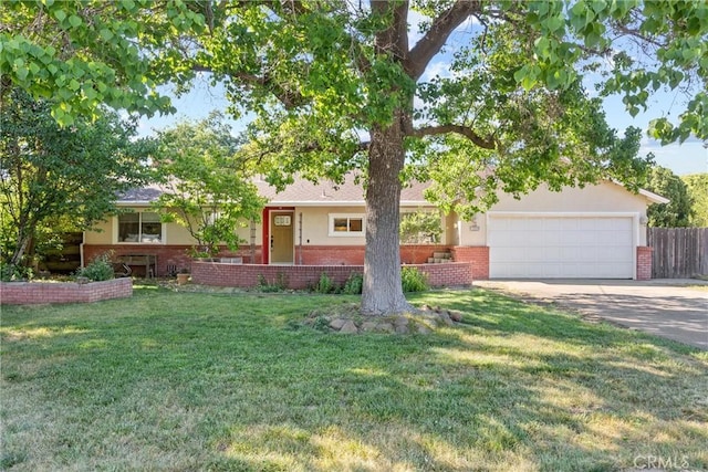 1000 W 11th Ave, Chico, CA 95926 - view of front of home with brick siding, concrete driveway, a garage, and stucco siding