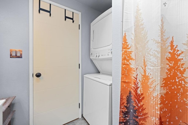 3612 Vista Bella Unit 5, Oceanside, CA 92057 - washroom with stacked washing machine and dryer