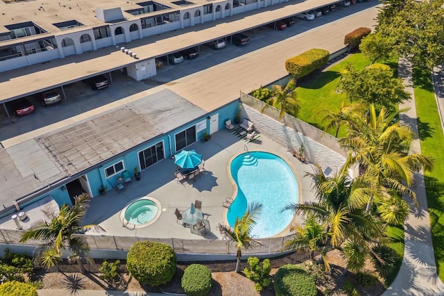 3612 Vista Bella Unit 5, Oceanside, CA 92057 - drone / aerial view of a pool area