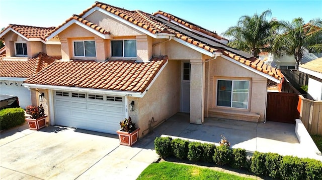 28594 Moon Shadow Dr, Menifee, CA 92584 - view of front of property featuring a tiled roof, stucco siding, and concrete driveway
