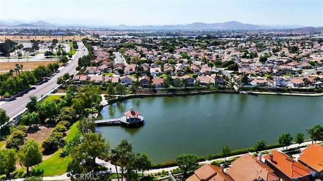 28594 Moon Shadow Dr, Menifee, CA 92584 - aerial perspective of suburban area with a water and mountain view