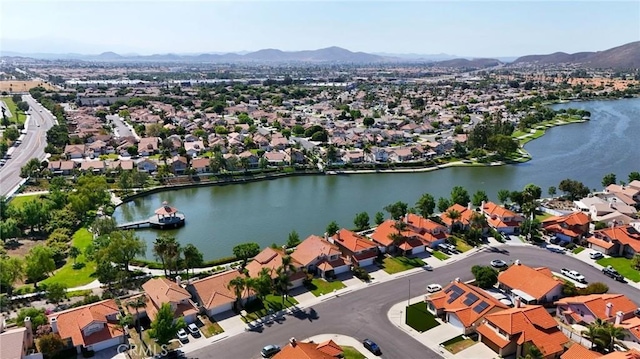 28594 Moon Shadow Dr, Menifee, CA 92584 - aerial perspective of suburban area with a water and mountain view