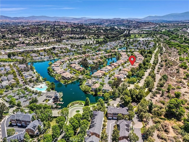23922 Lakeside Rd, Valencia, CA 91355 - aerial perspective of suburban area featuring a water and mountain view