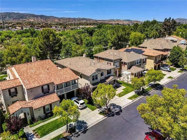 23922 Lakeside Rd, Valencia, CA 91355 - aerial perspective of suburban area featuring a mountainous background