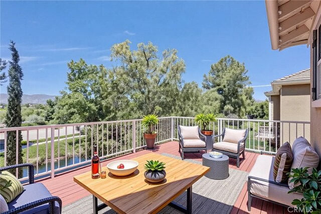 23922 Lakeside Rd, Valencia, CA 91355 - deck with a water and mountain view