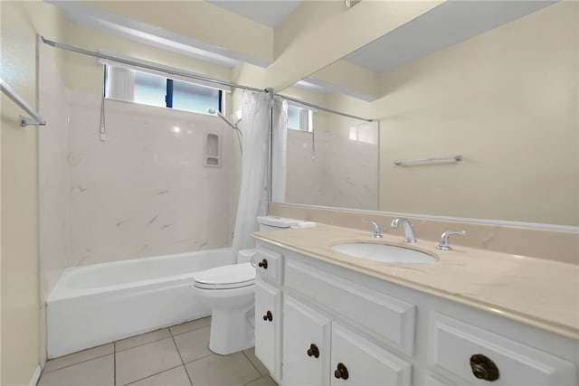 1903 Tomas Ct, Rowland Heights, CA 91748 - full bathroom with tile patterned flooring, shower / tub combo, vanity, and toilet