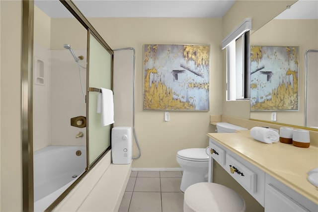 1903 Tomas Ct, Rowland Heights, CA 91748 - bathroom with toilet, vanity, tile patterned floors,  shower combination, and baseboards