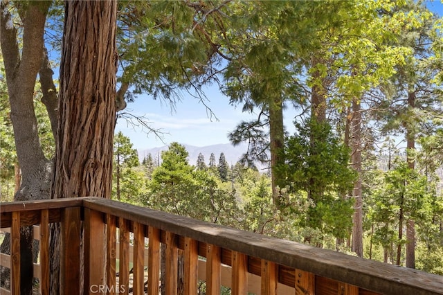10820 Bonita Way, Wofford Heights, CA 93285 - deck featuring a mountain view