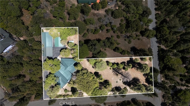 10820 Bonita Way, Wofford Heights, CA 93285 - aerial view of property's location featuring property boundaries highlighted