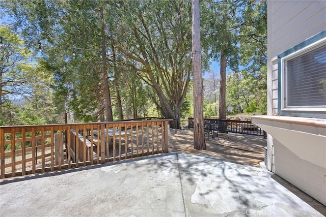 10820 Bonita Way, Wofford Heights, CA 93285 - view of patio / terrace with view of scattered trees