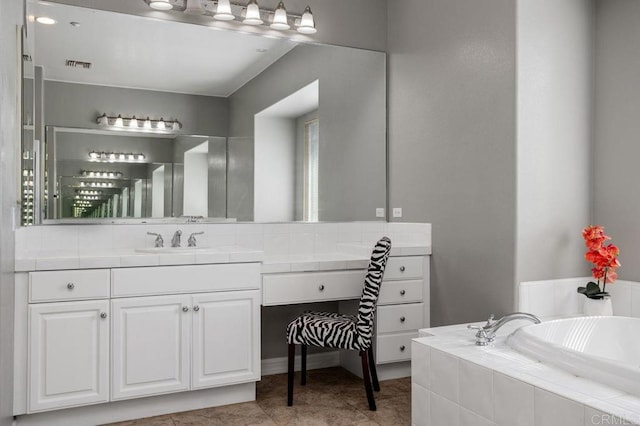 435 Sandalwood Ct, Encinitas, CA 92024 - full bathroom with a bath, vanity, and tile patterned floors